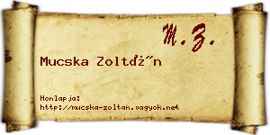 Mucska Zoltán névjegykártya