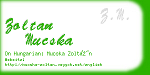 zoltan mucska business card